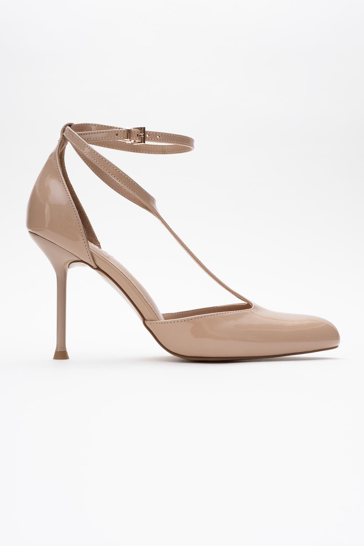 Jon - Beige Patent Stiletto Heel Shoe (Women)
