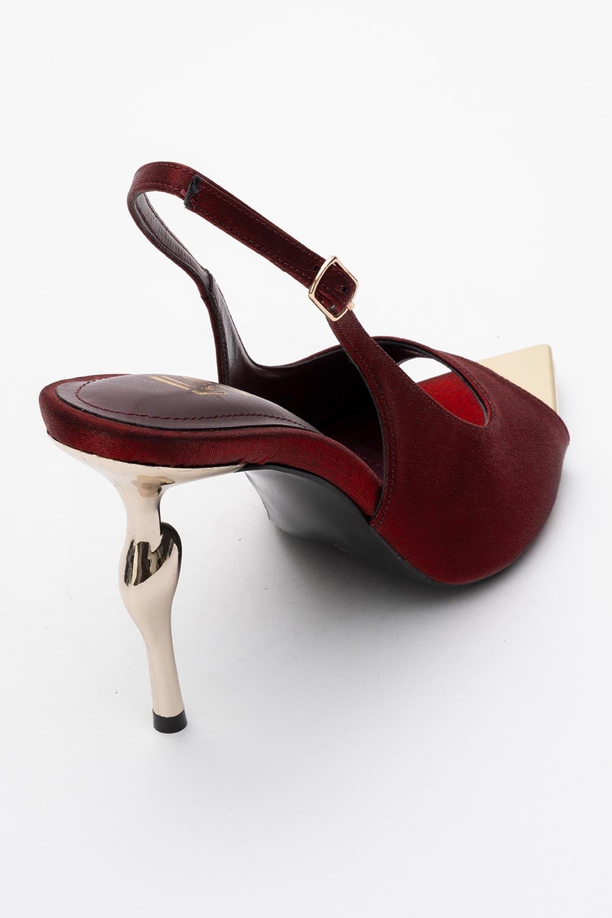 Barly - Burgundy Pointed Toe Stiletto Pump (Women)