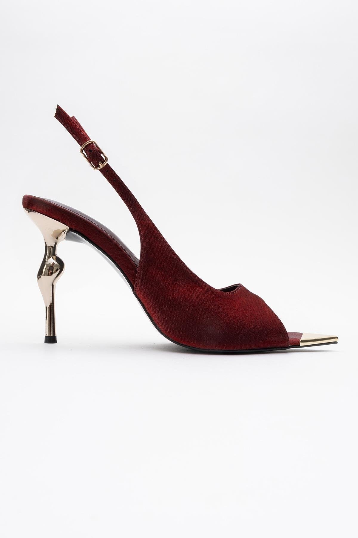 Barly - Burgundy Pointed Toe Stiletto Pump (Women)