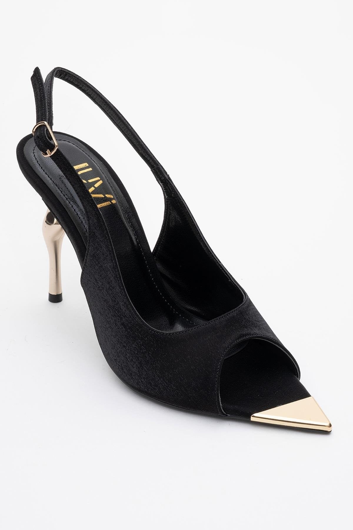 Barly - Black Pointed Toe Stiletto Pump (Women)