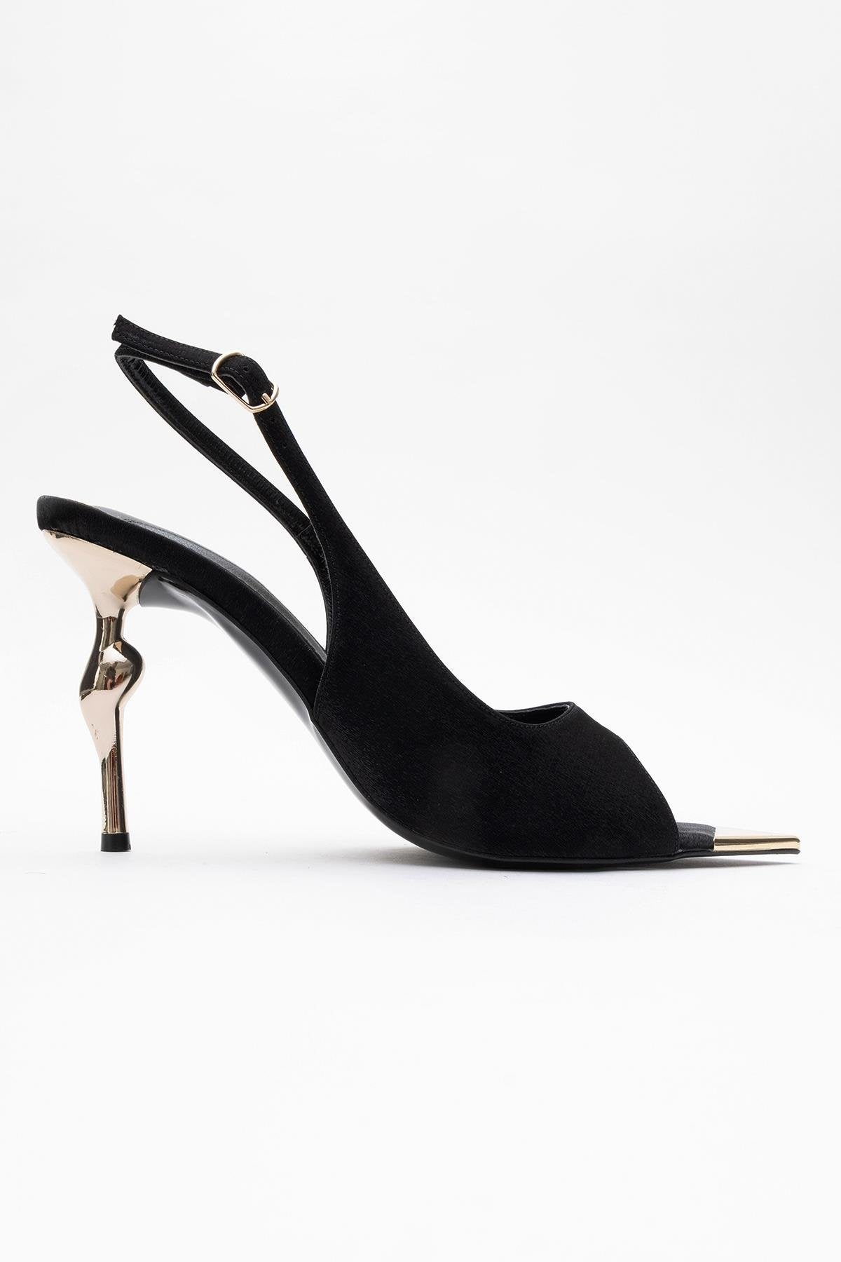 Barly - Black Pointed Toe Stiletto Pump (Women)