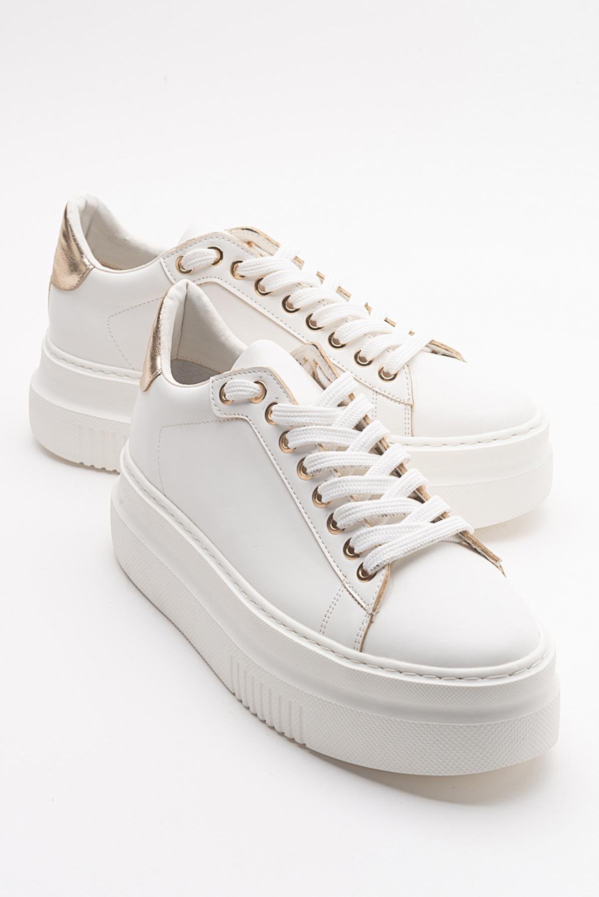Violette - White Platform Sneakers