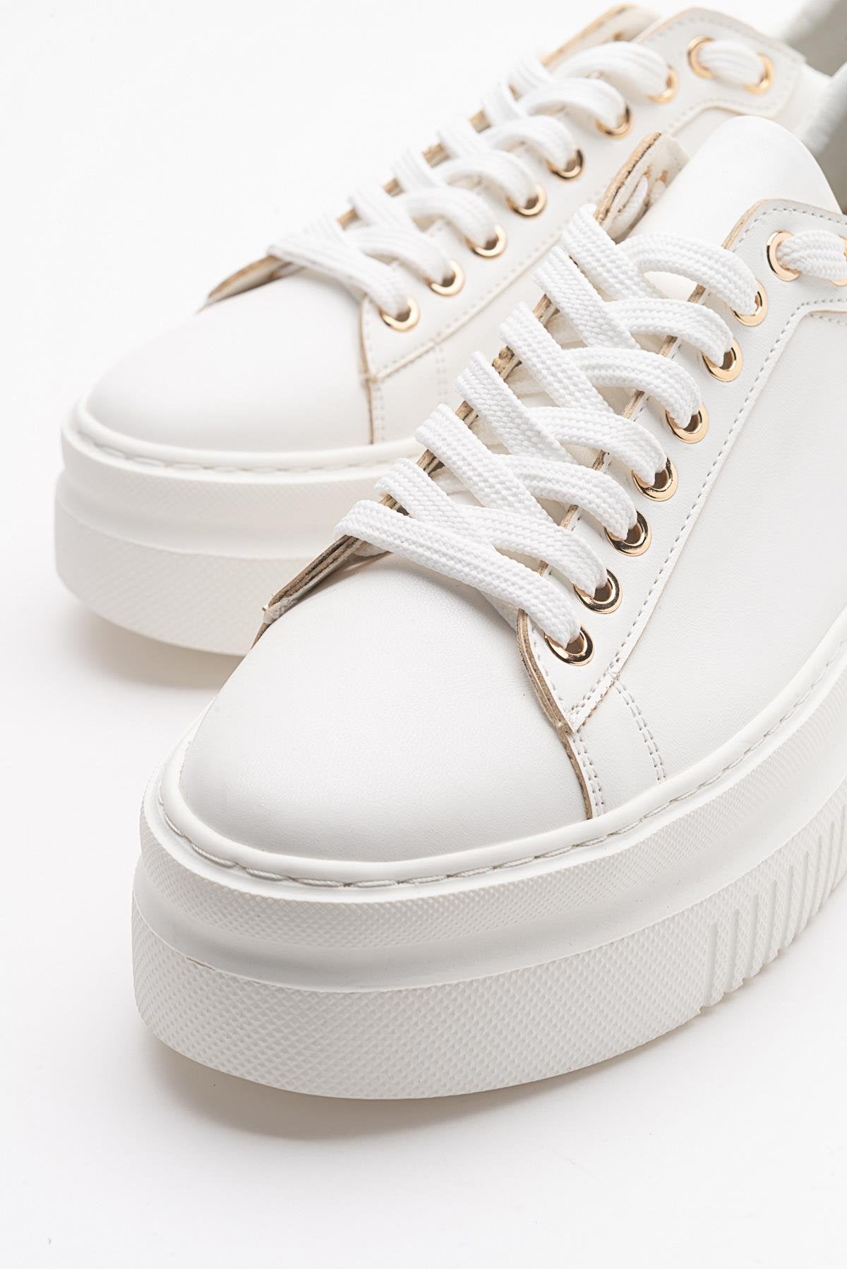 Violette - White Platform Sneakers
