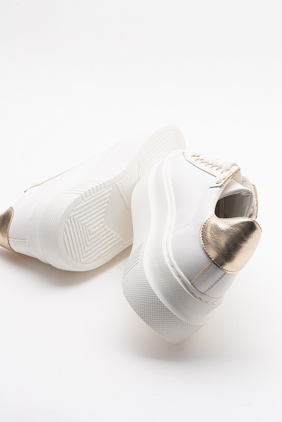 Violette - White Platform Sneakers