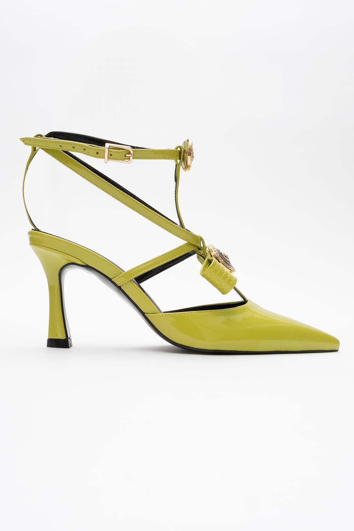 Peal - Green Patent Heeled Shoe (Women)