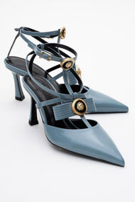 Peal - Blue Patent Heeled Shoe (Women)