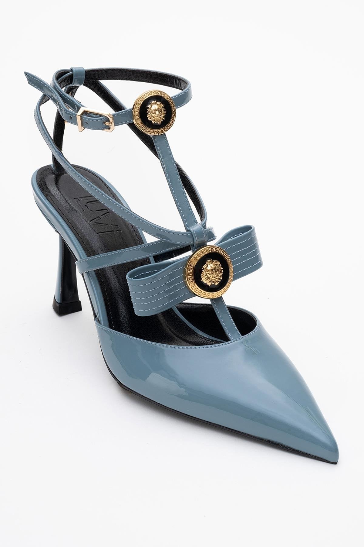 Peal - Blue Patent Heeled Shoe (Women)
