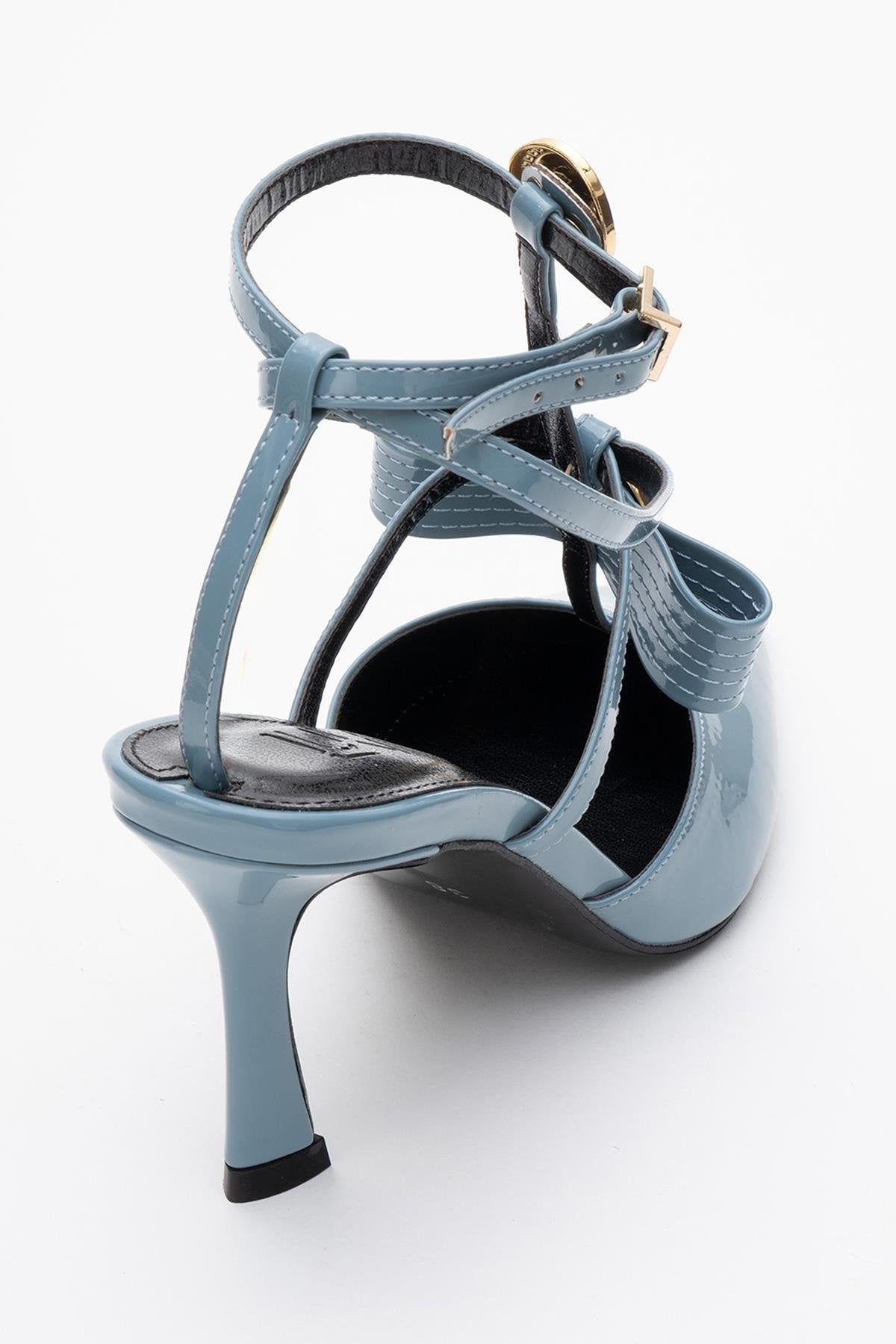 Peal - Blue Patent Heeled Shoe (Women)