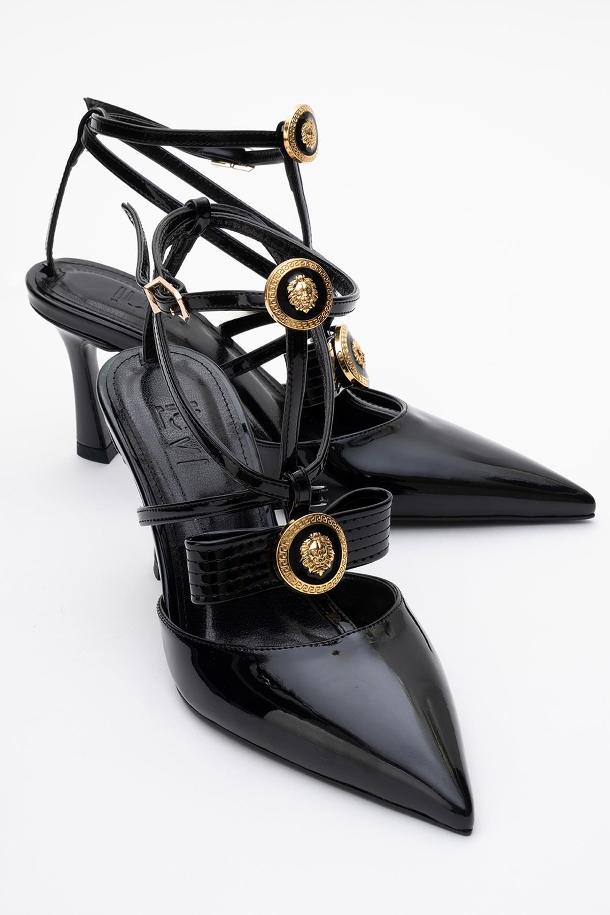 Peal - Black Patent Heeled Shoe (Women)