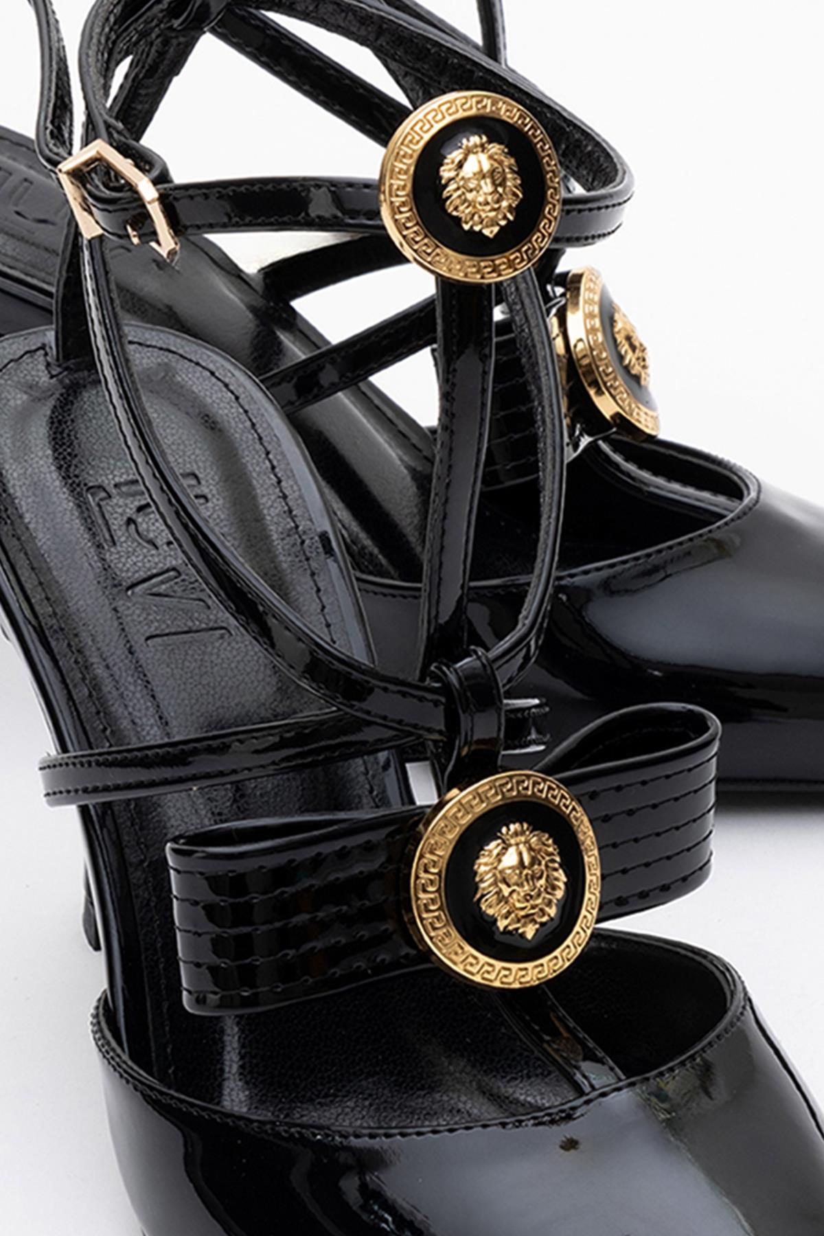 Peal - Black Patent Heeled Shoe (Women)