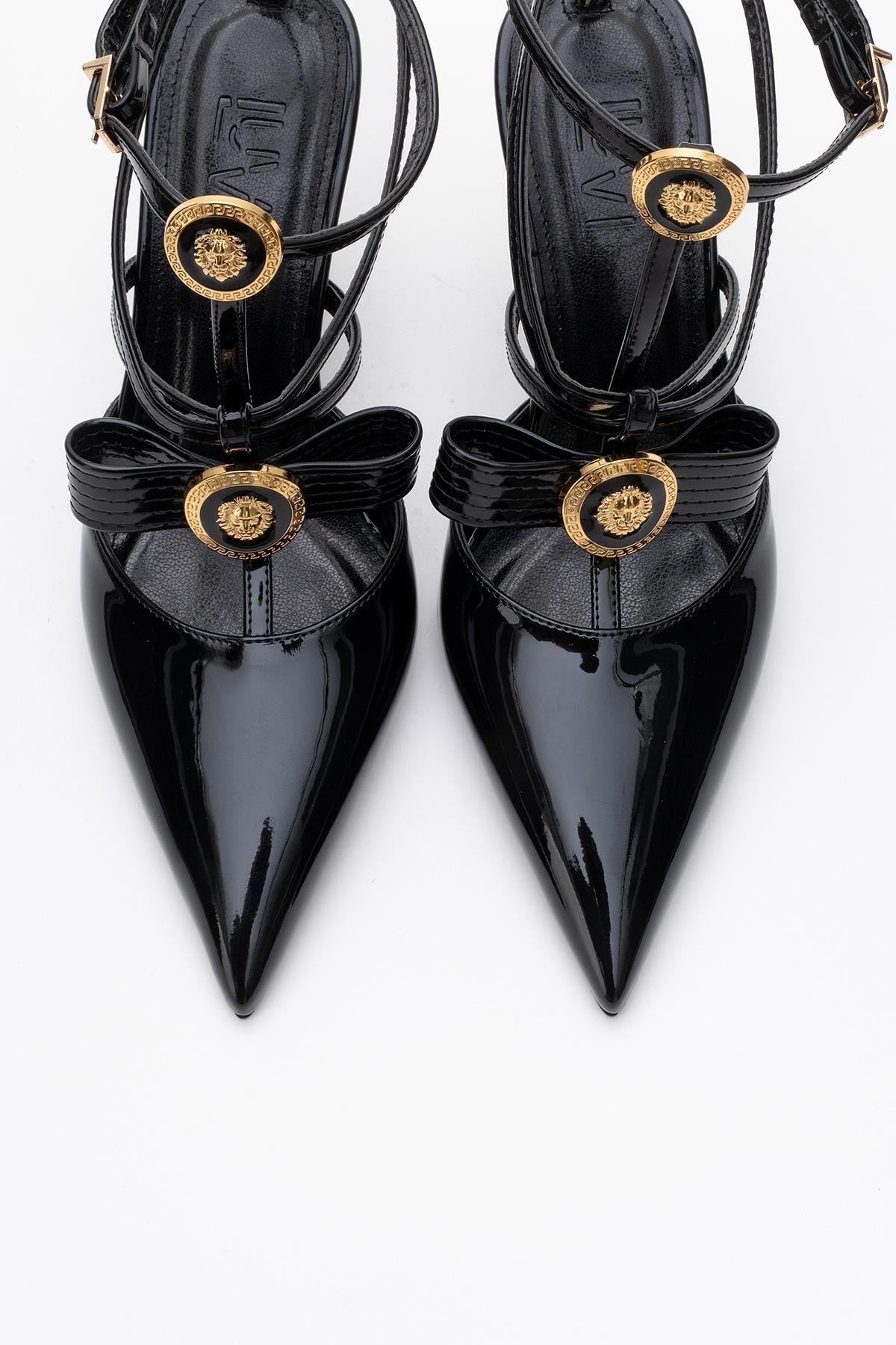 Peal - Black Patent Heeled Shoe (Women)