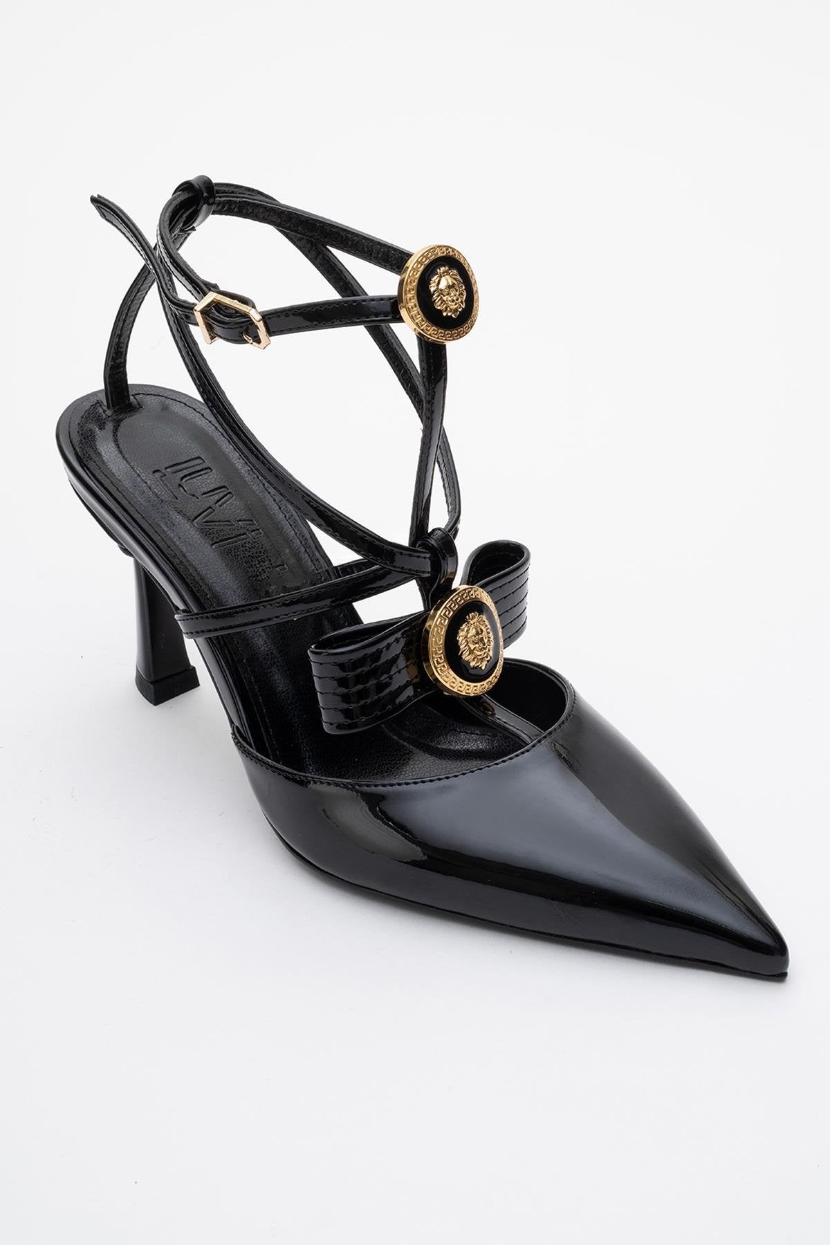 Peal - Black Patent Heeled Shoe (Women)