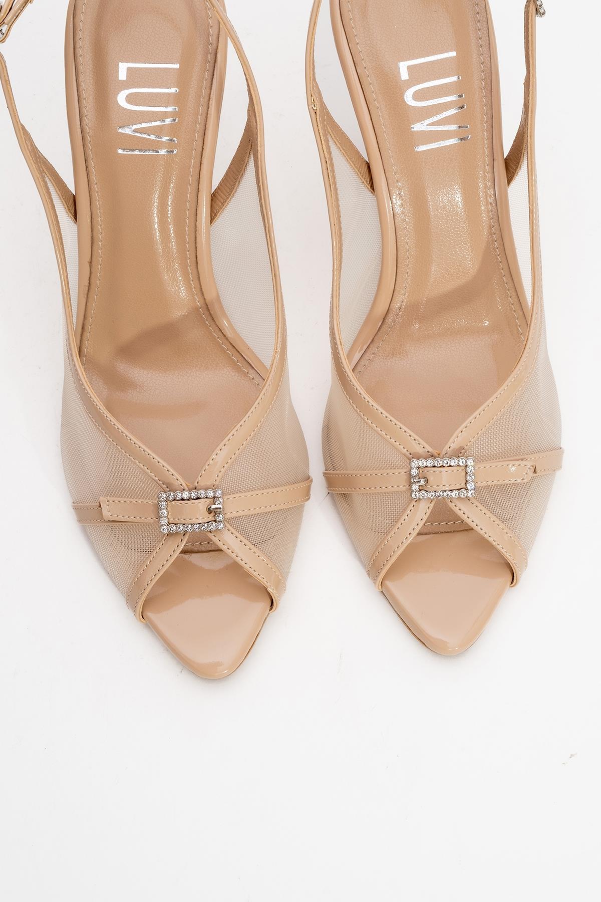 Elyse - Beige High-Heel Evening Shoe (Women)