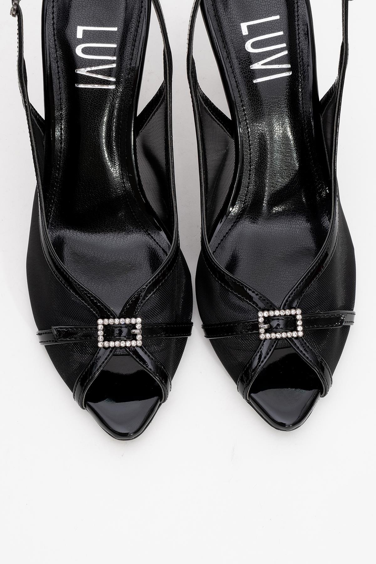 Elyse - Black High-Heel Evening Shoe (Women)