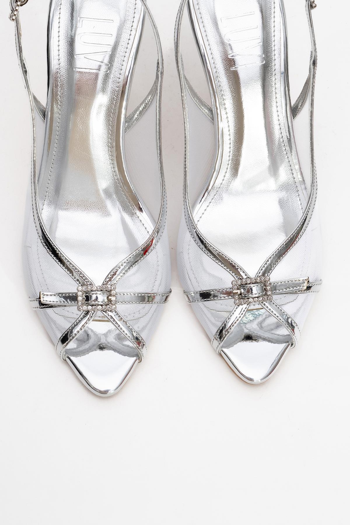 Elyse - Silver High-Heel Evening Shoe (Women)