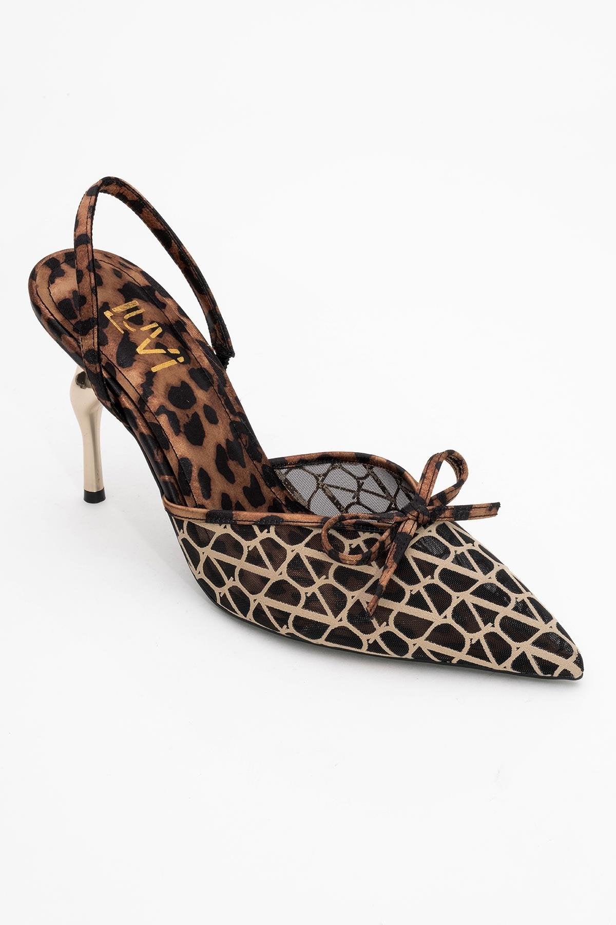 Peony - Black And Yellow Mesh Bow Pointed Toe Pump (Women)