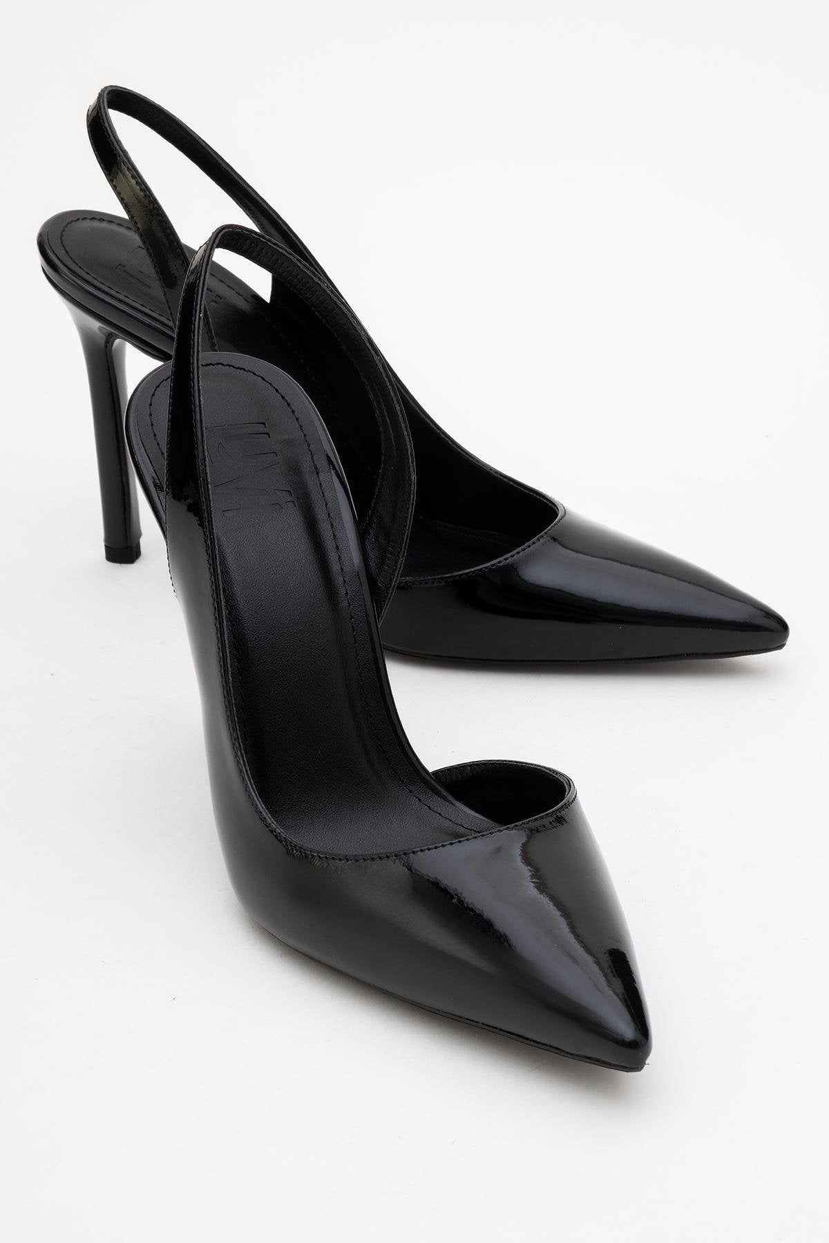 Twine - Black Patent Heeled Shoe (Women)