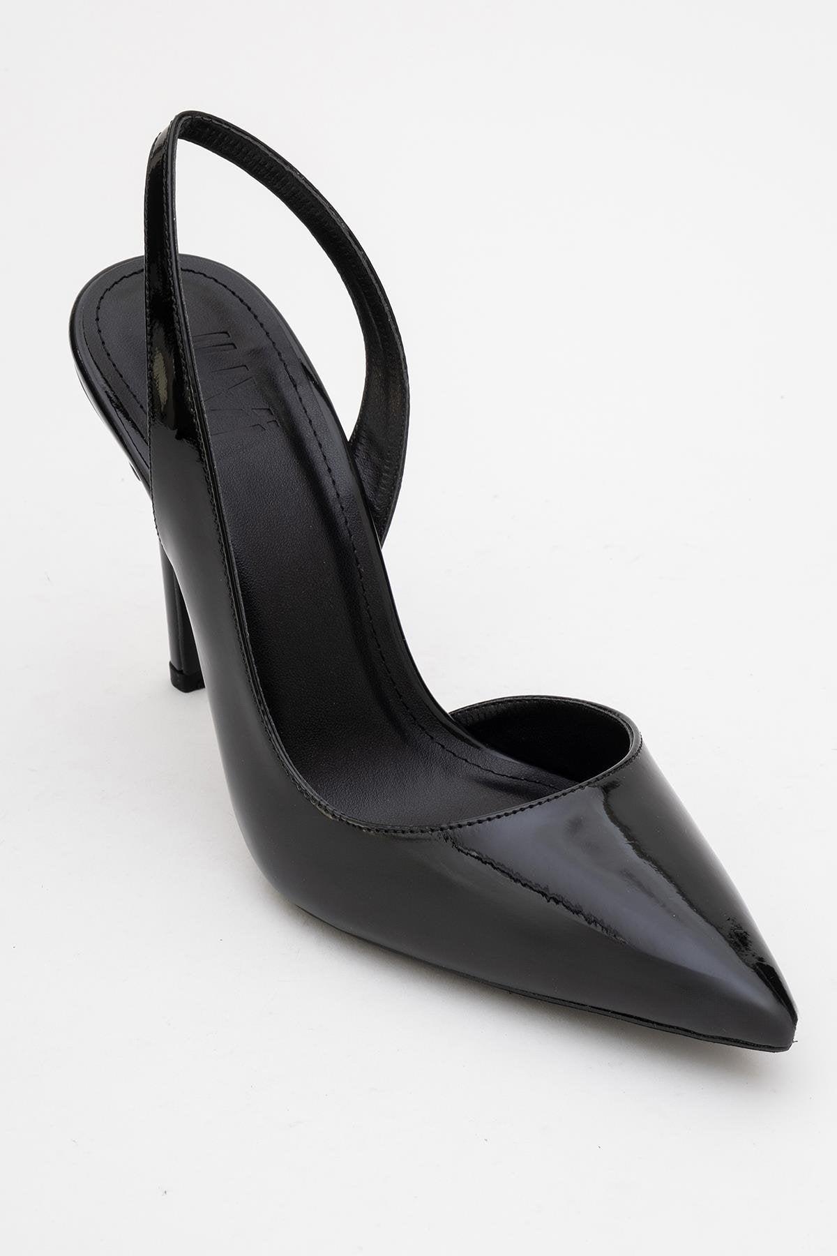 Twine - Black Patent Heeled Shoe (Women)