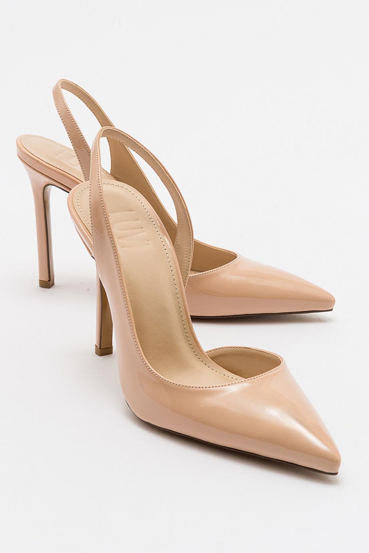 Twine - Beige Patent Heeled Shoe (Women)