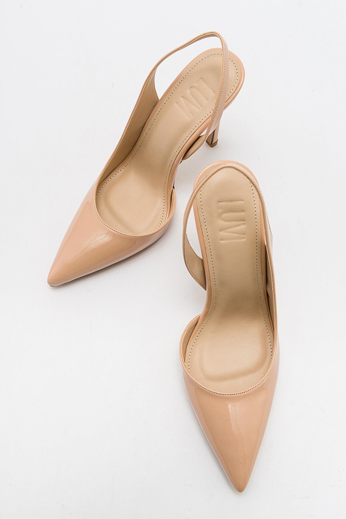 Twine - Beige Patent Heeled Shoe (Women)