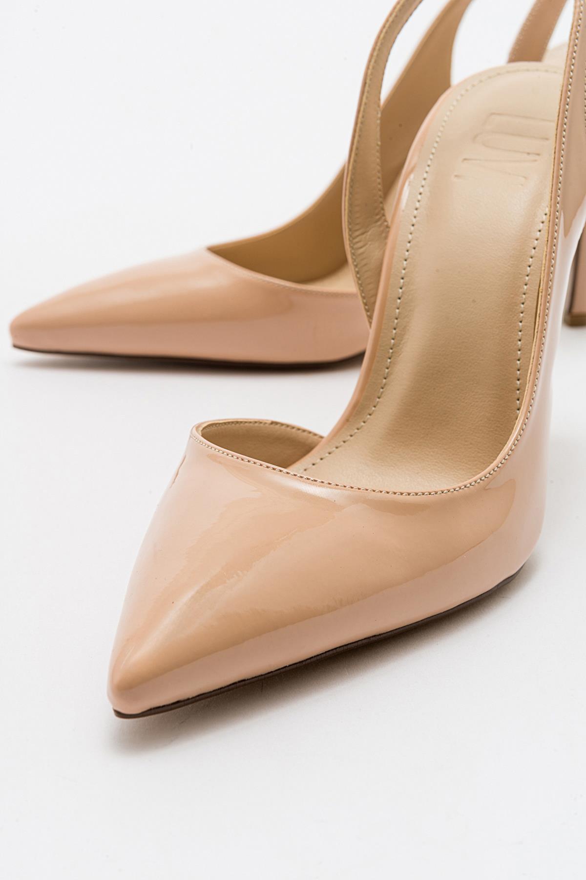 Twine - Beige Patent Heeled Shoe (Women)