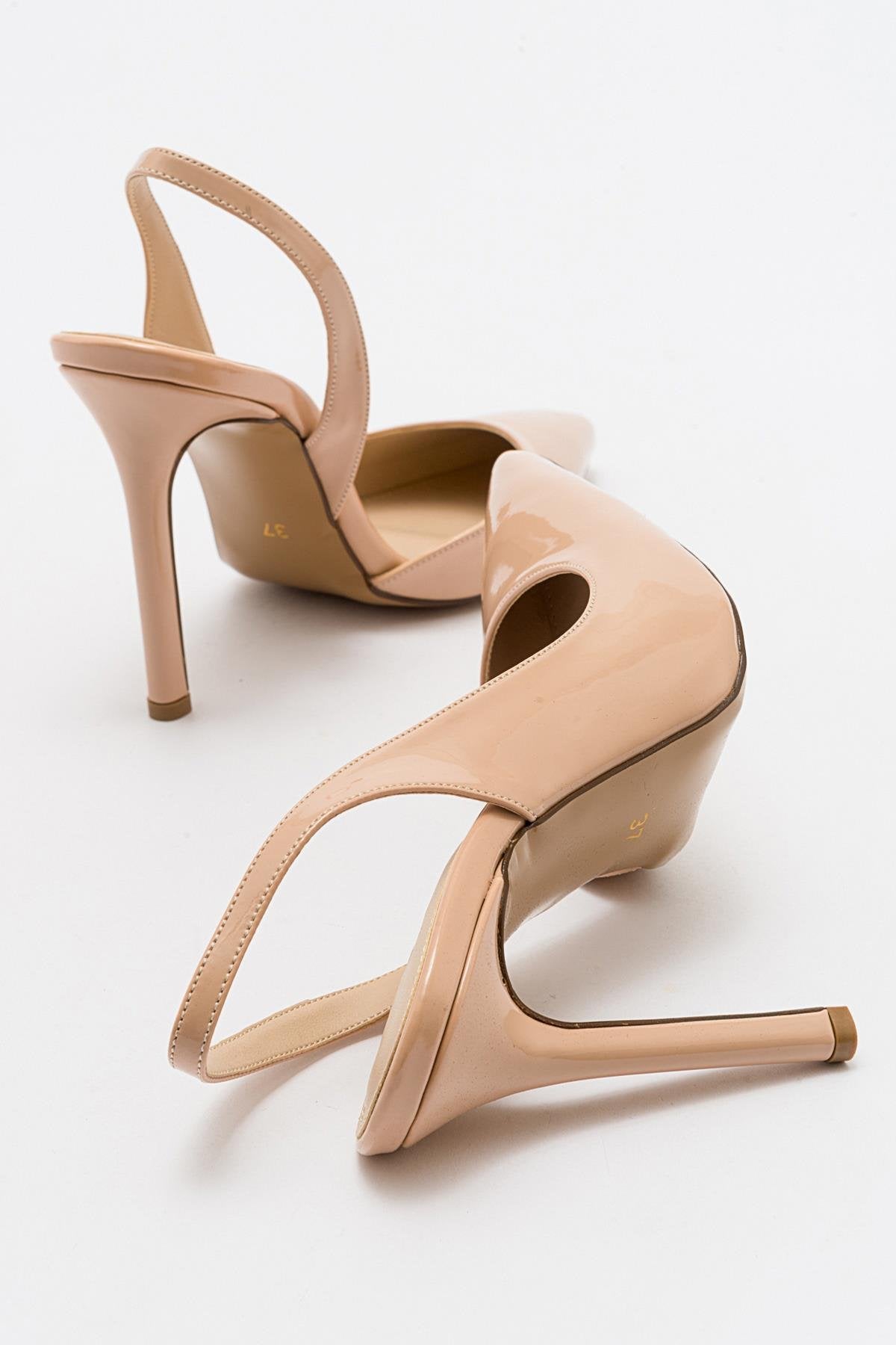 Twine - Beige Patent Heeled Shoe (Women)