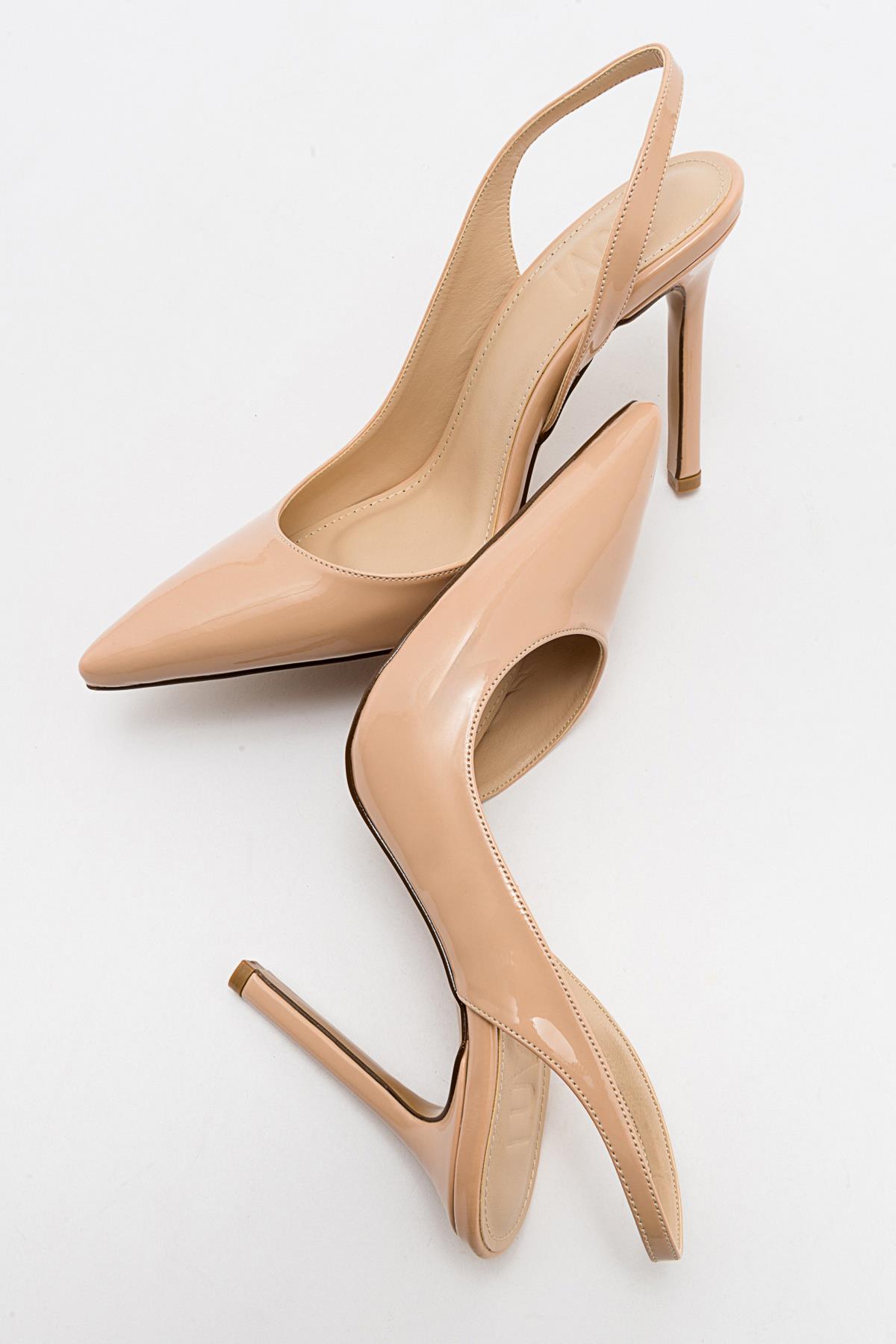 Twine - Beige Patent Heeled Shoe (Women)