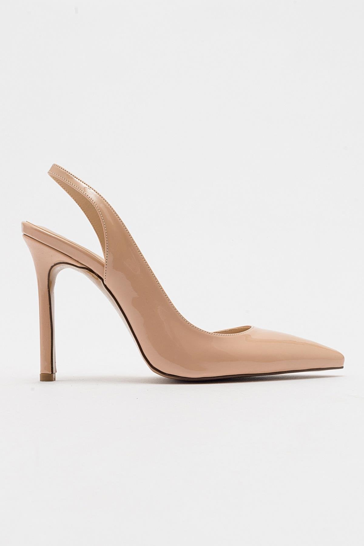 Twine - Beige Patent Heeled Shoe (Women)