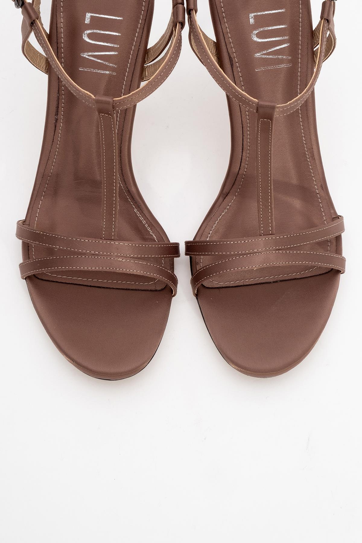 Credo - Brown Satin High Heel Shoe (Women)