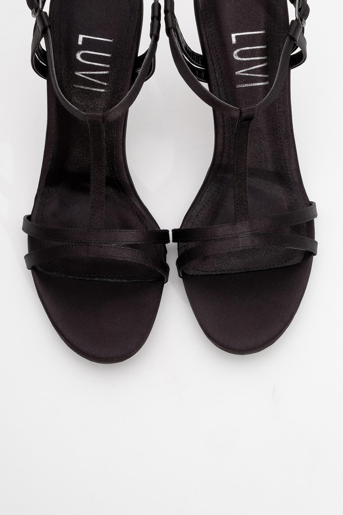 Credo - Black Satin High Heel Shoe (Women)