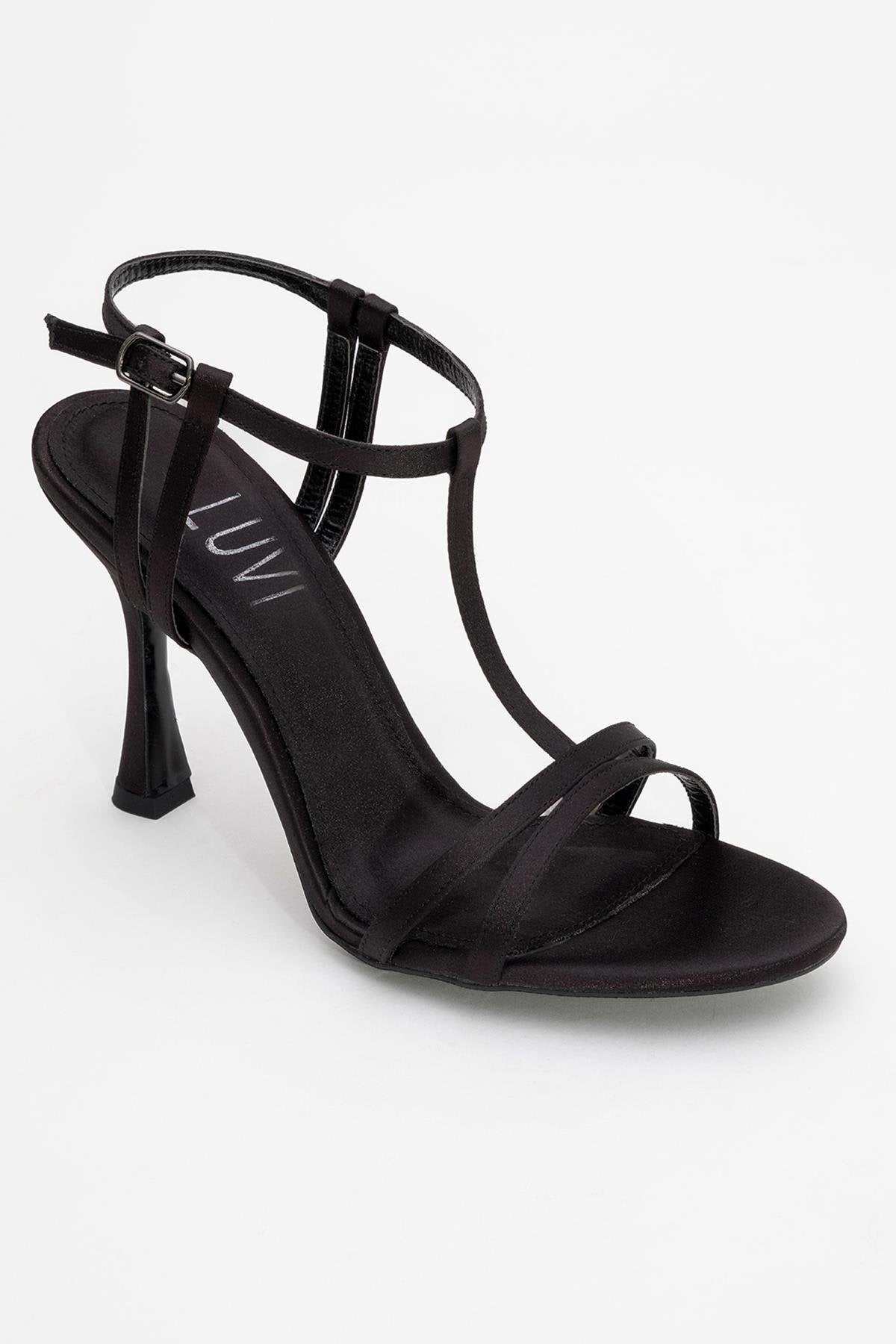 Credo - Black Satin High Heel Shoe (Women)