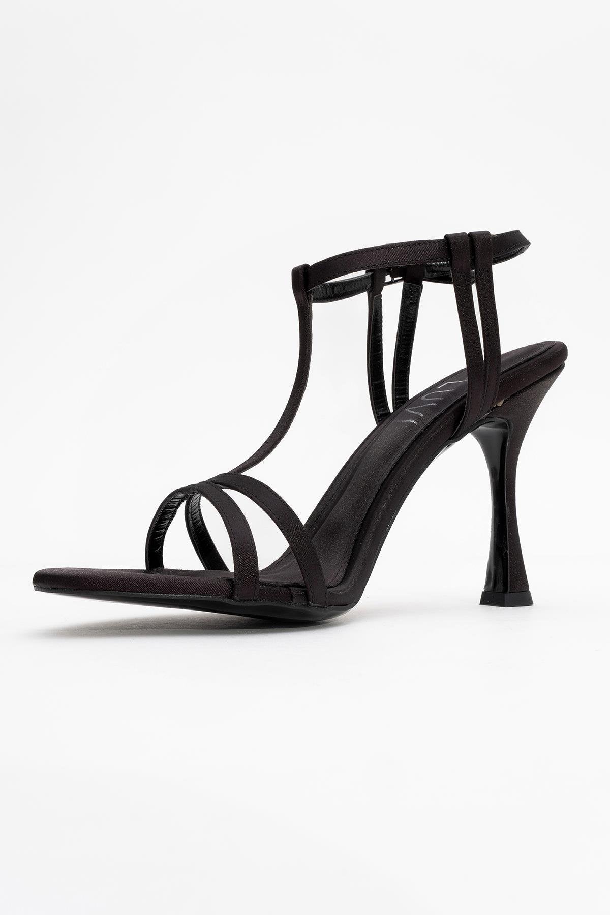 Credo - Black Satin High Heel Shoe (Women)