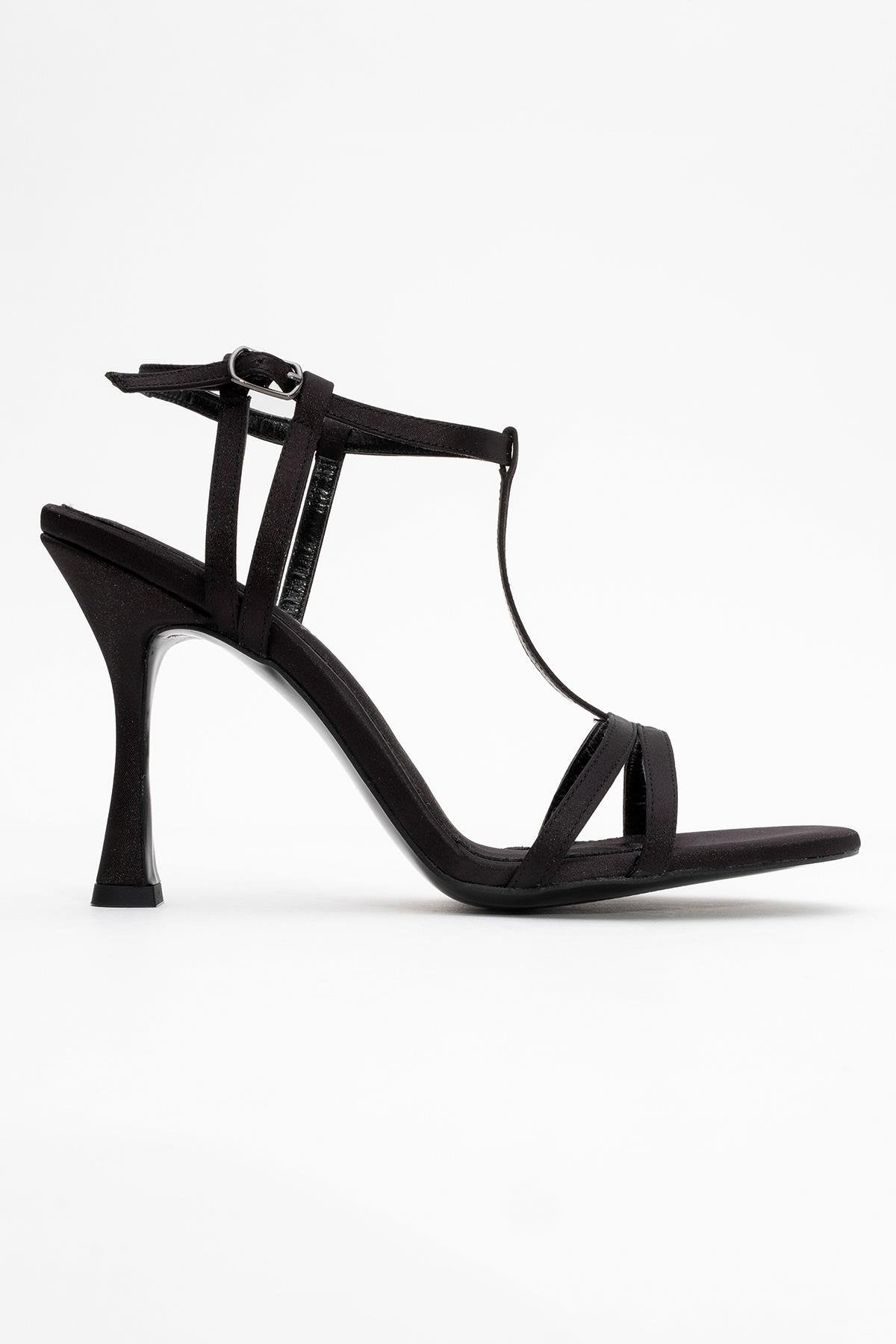 Credo - Black Satin High Heel Shoe (Women)