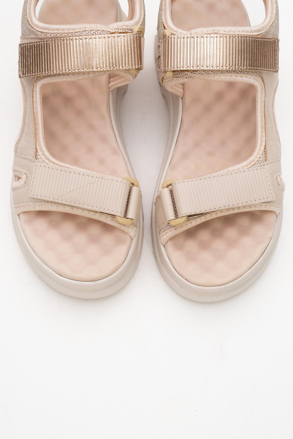 4740 - Beige Rose Strappy Sandal (Women)