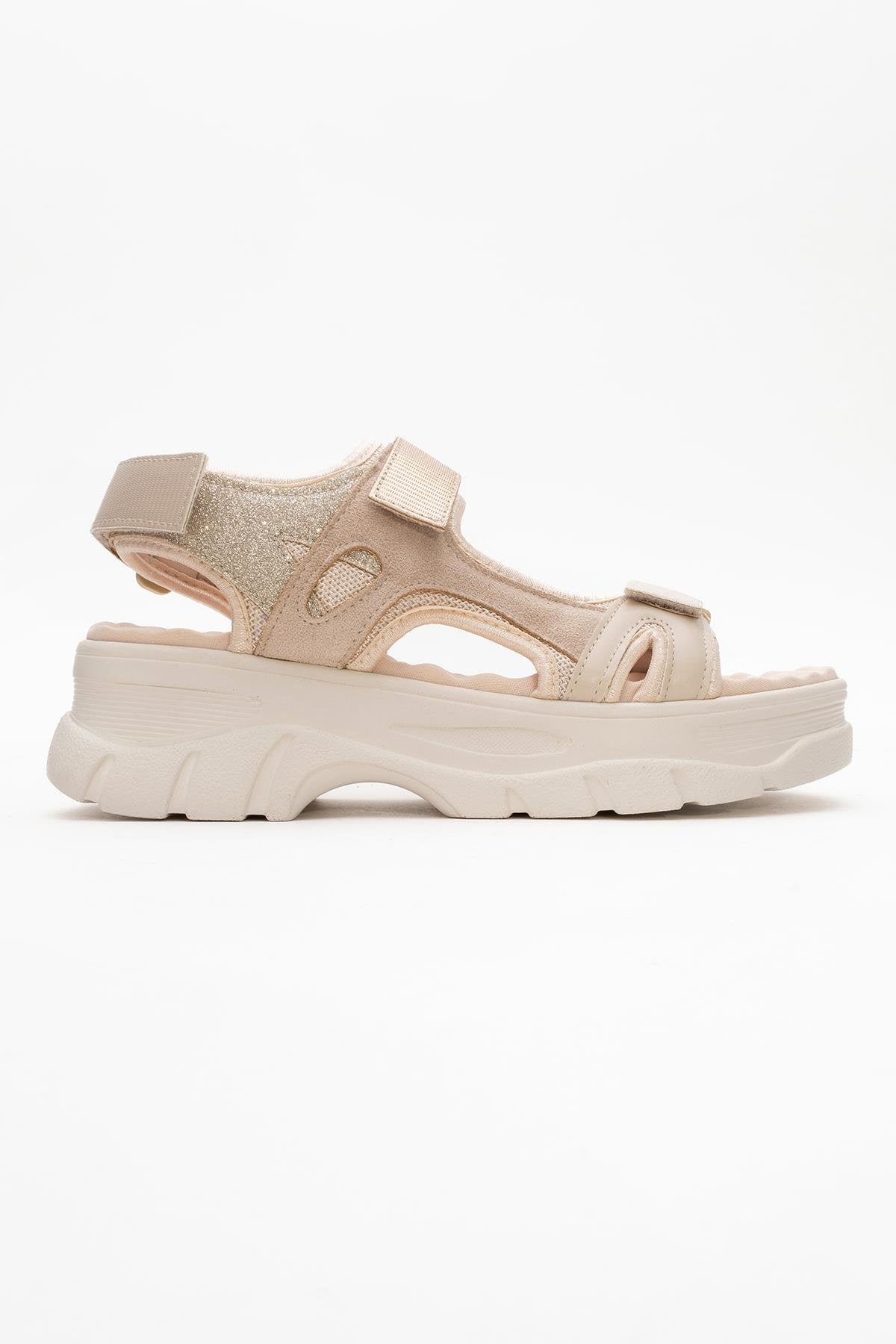 4740 - Beige Rose Strappy Sandal (Women)