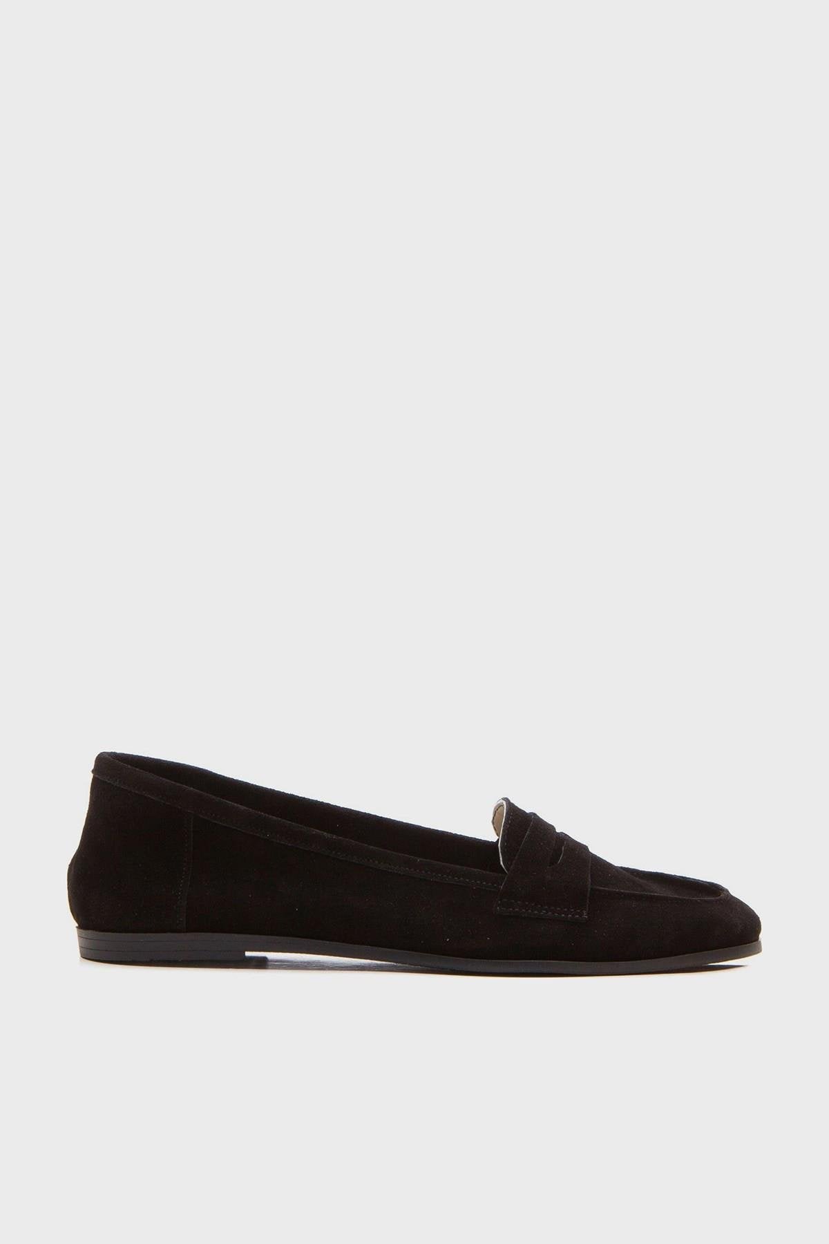 Dorothy - Black Suede Leather Loafers