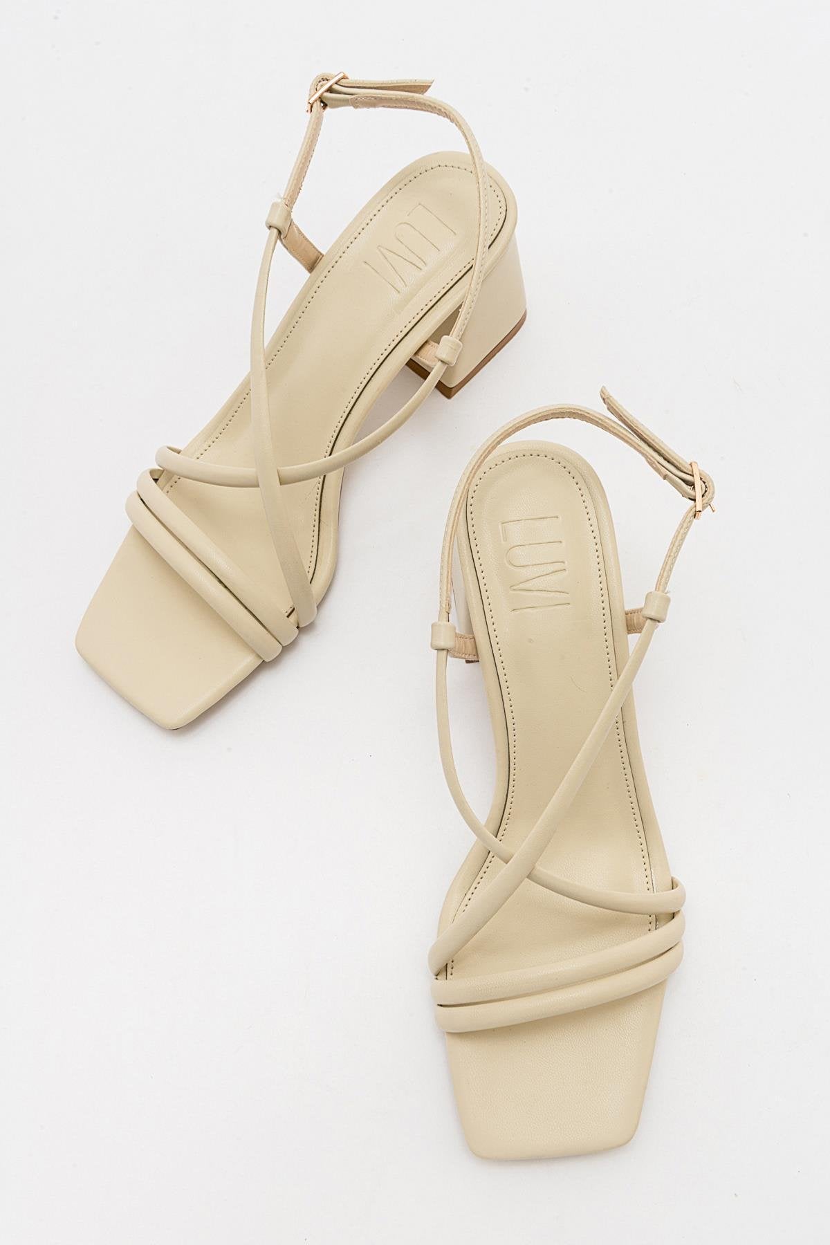 Daisy - Beige Heeled Shoe (Women)