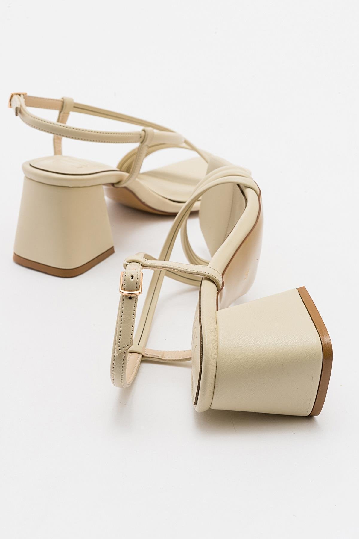 Daisy - Beige Heeled Shoe (Women)