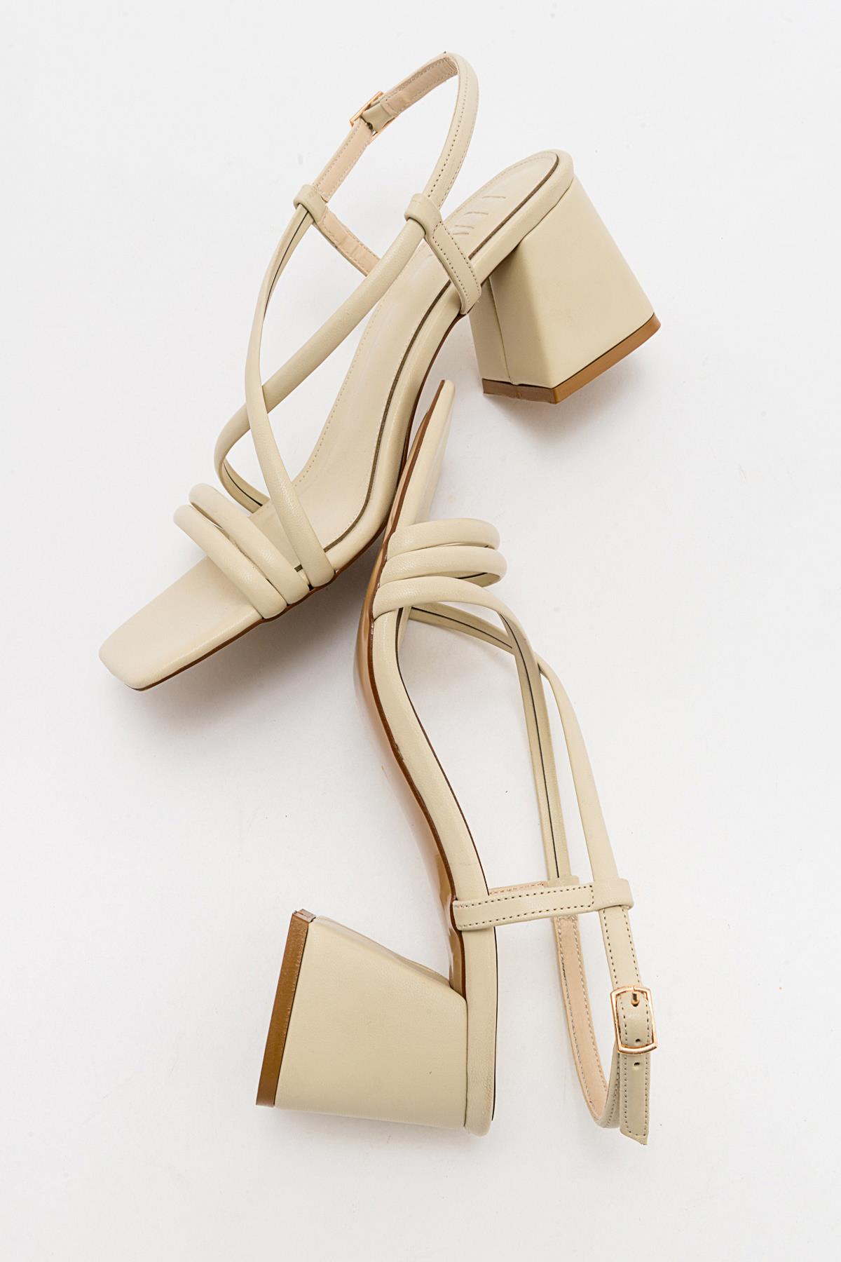 Daisy - Beige Heeled Shoe (Women)