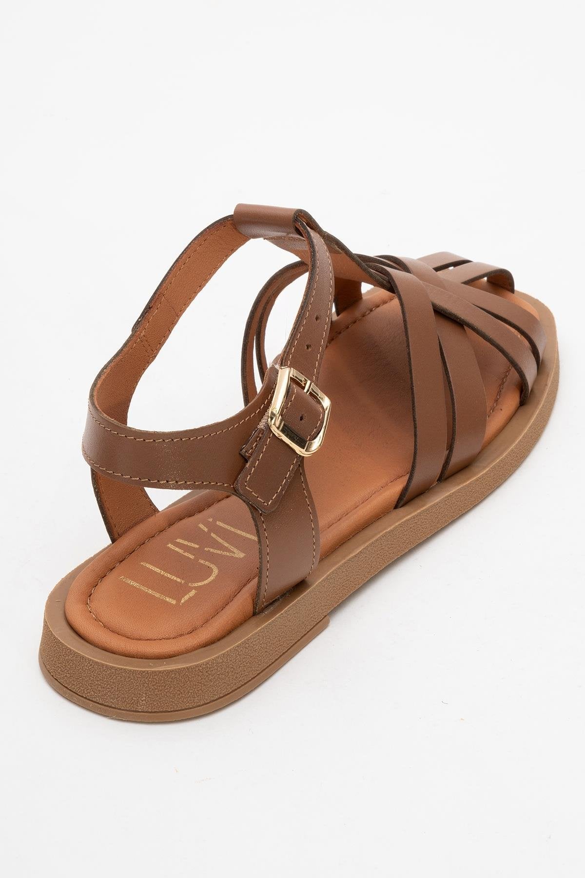 Andres - Cognac Brown Leather Sandal (Women)