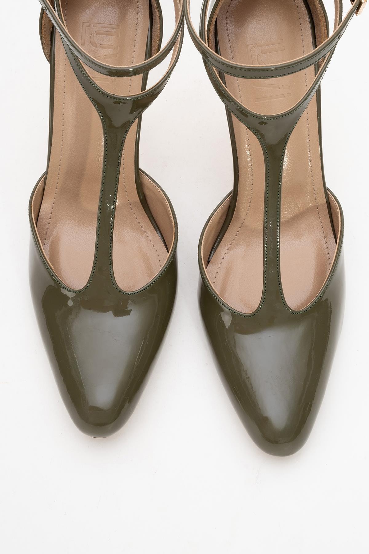 Jon - Khaki Patent Stiletto Pump (Women)