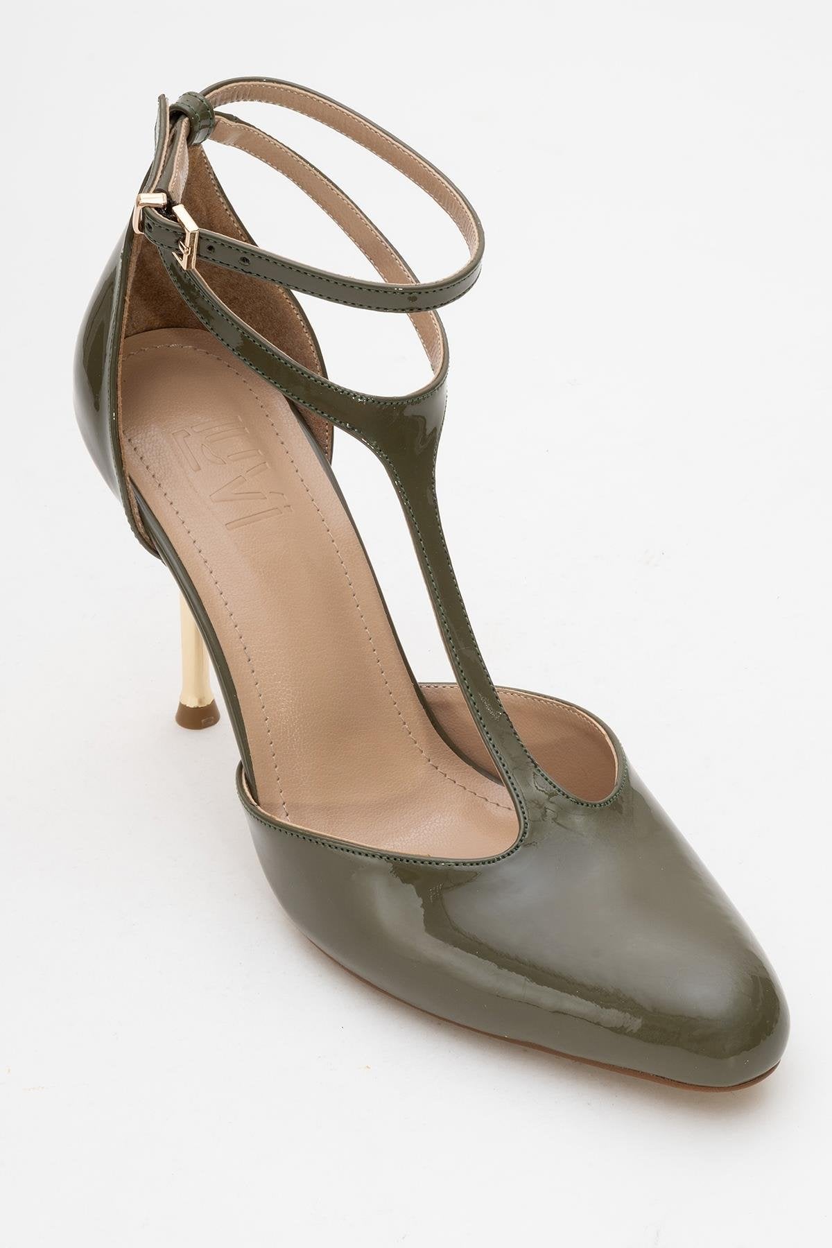 Jon - Khaki Patent Stiletto Pump (Women)
