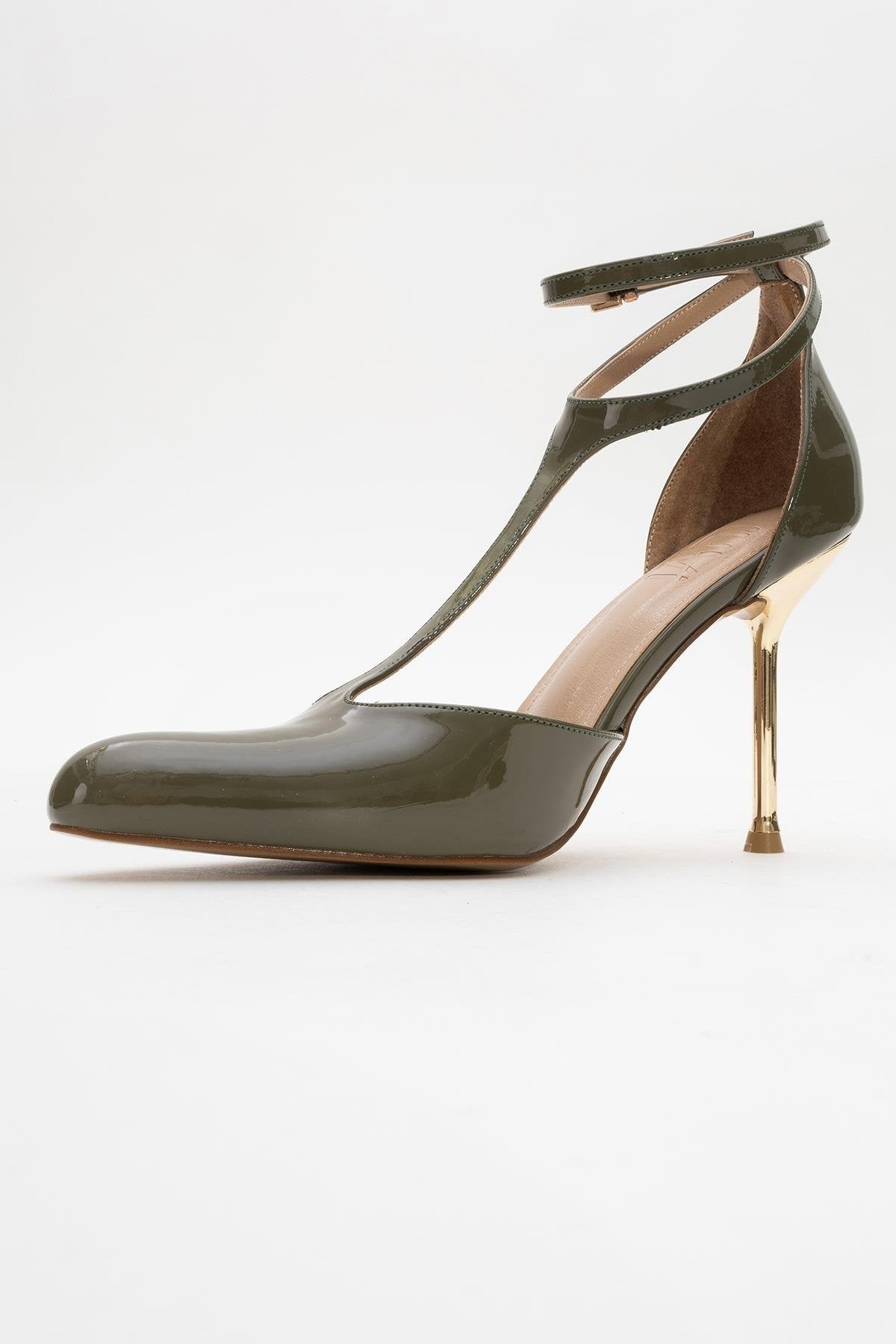 Jon - Khaki Patent Stiletto Pump (Women)