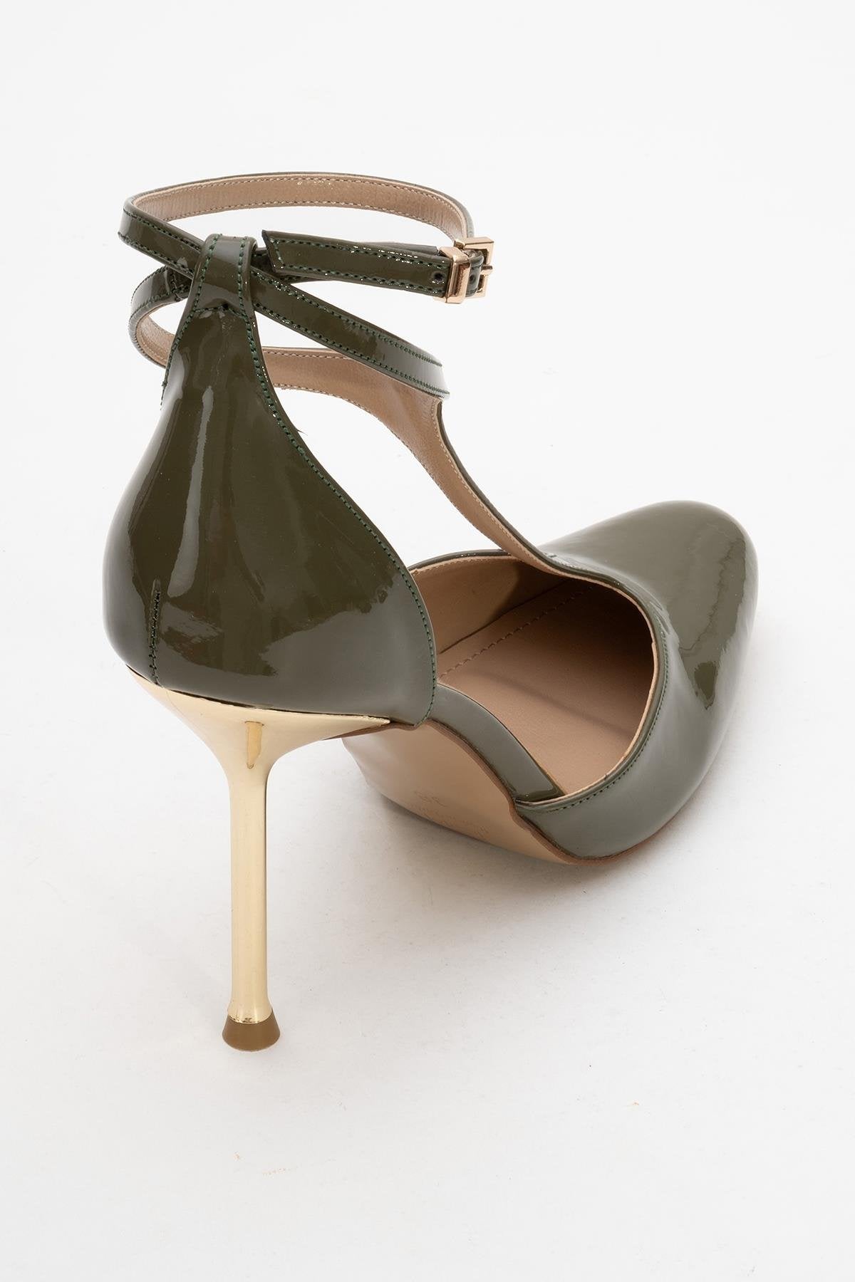 Jon - Khaki Patent Stiletto Pump (Women)