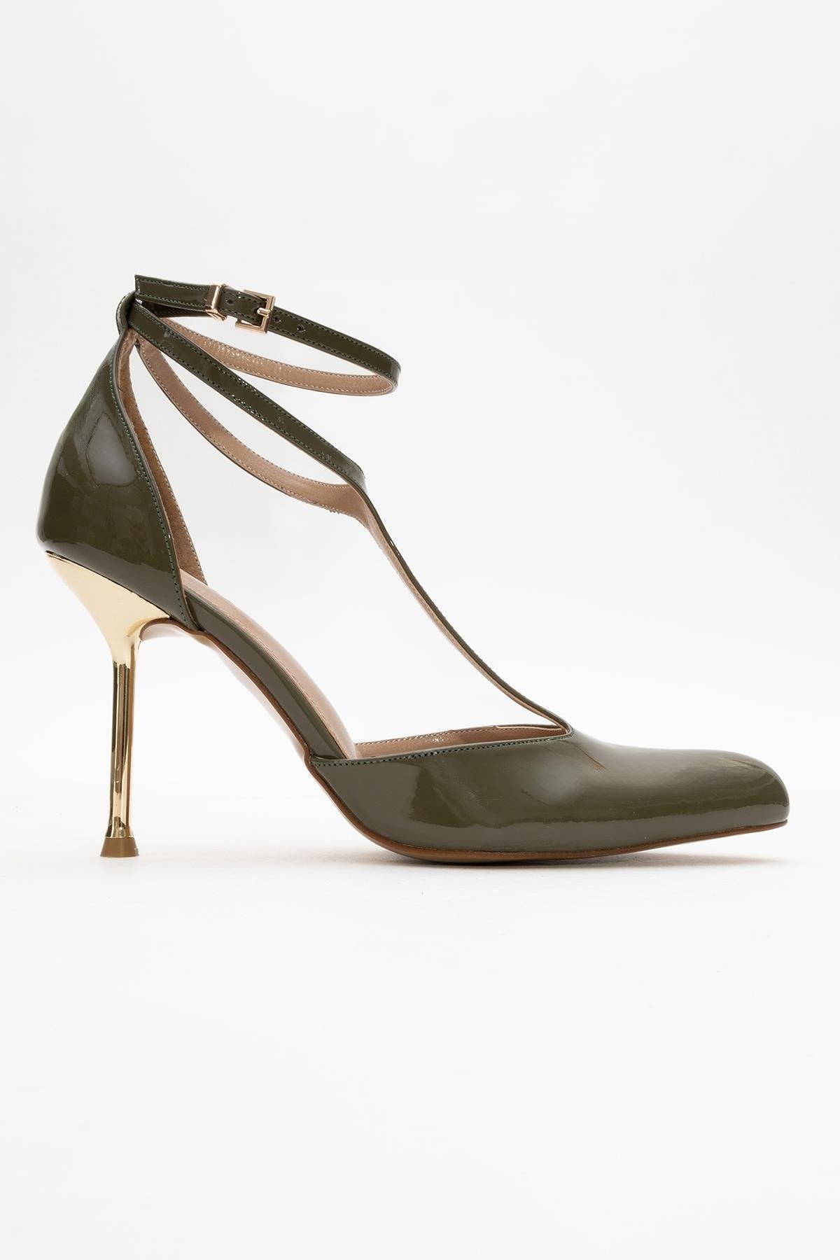 Jon - Khaki Patent Stiletto Pump (Women)