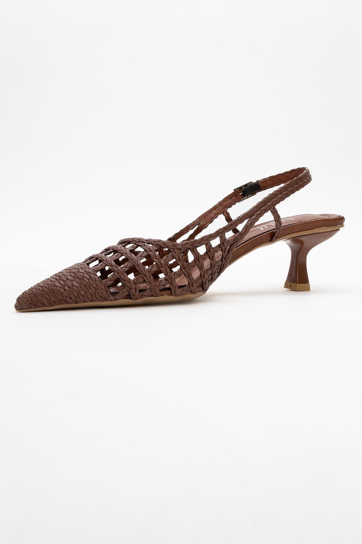 Heaven - Dark Cognac Open Back Low Heel Pump (Women)