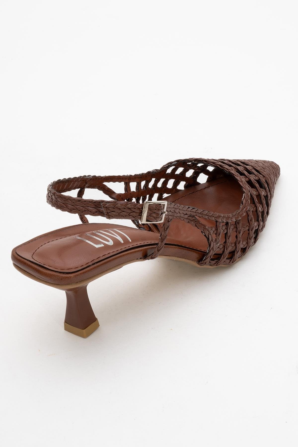 Heaven - Dark Cognac Open Back Low Heel Pump (Women)