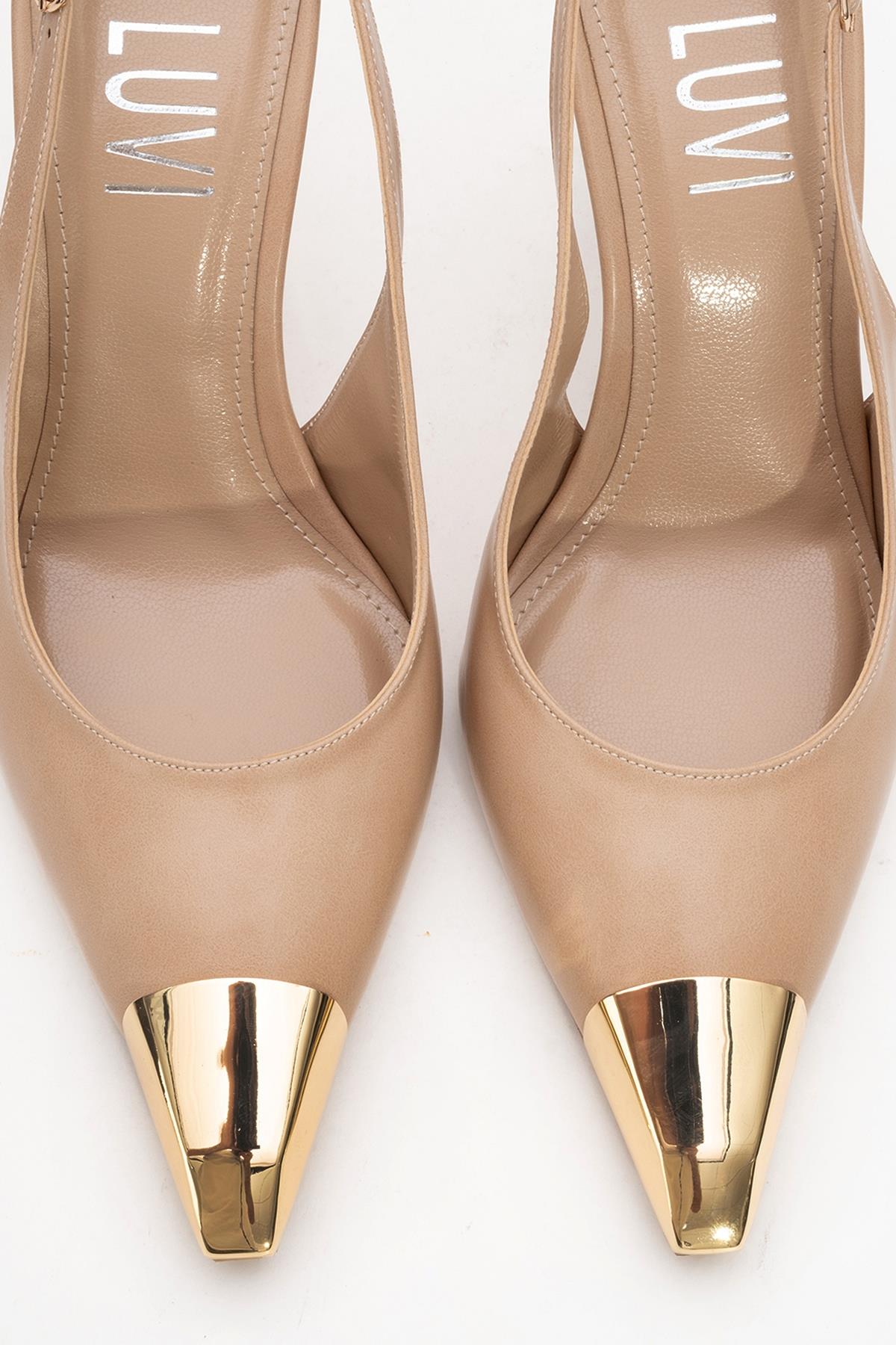 Flare - Beige Pointed Toe Stiletto Pump (Women)