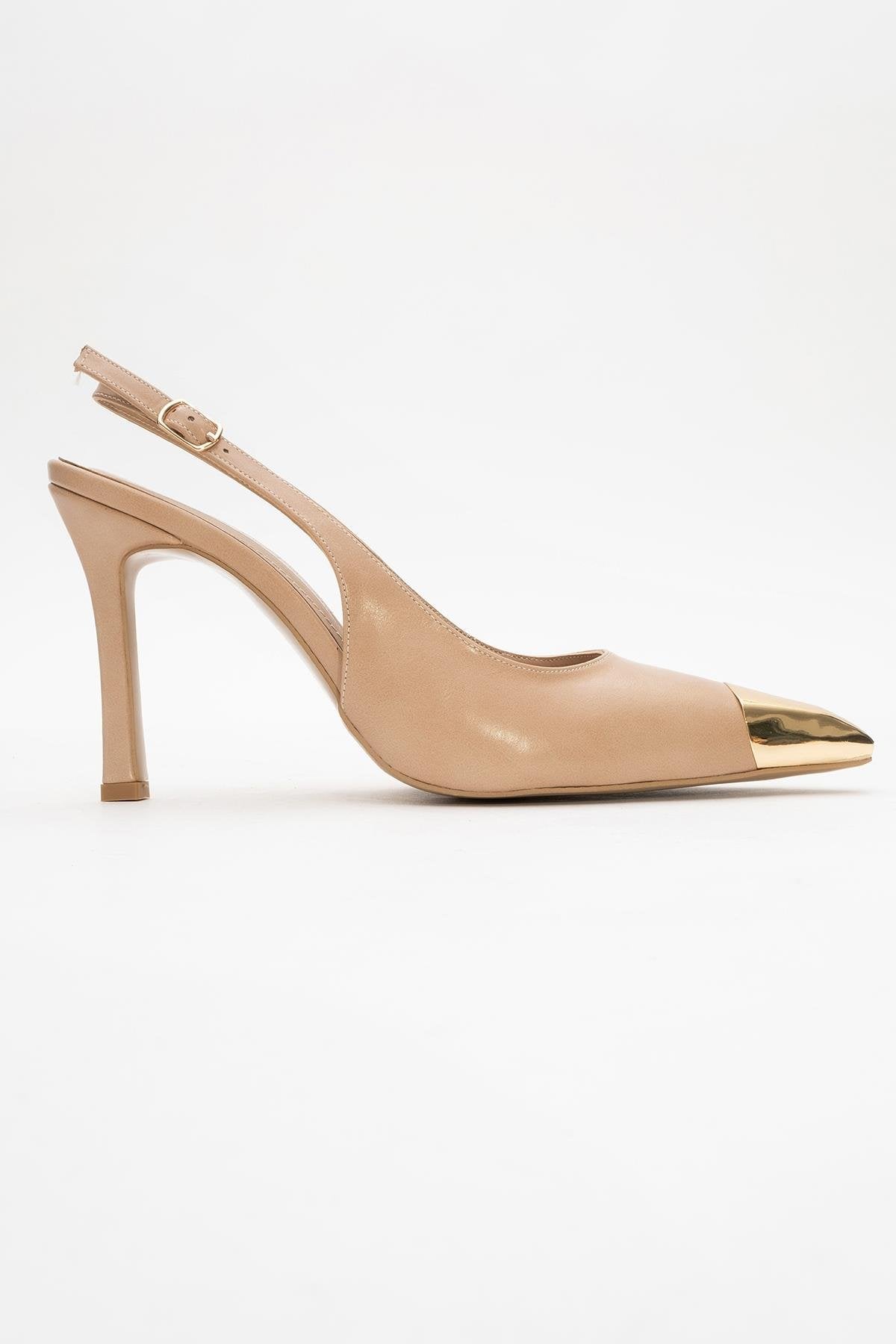 Flare - Beige Pointed Toe Stiletto Pump (Women)