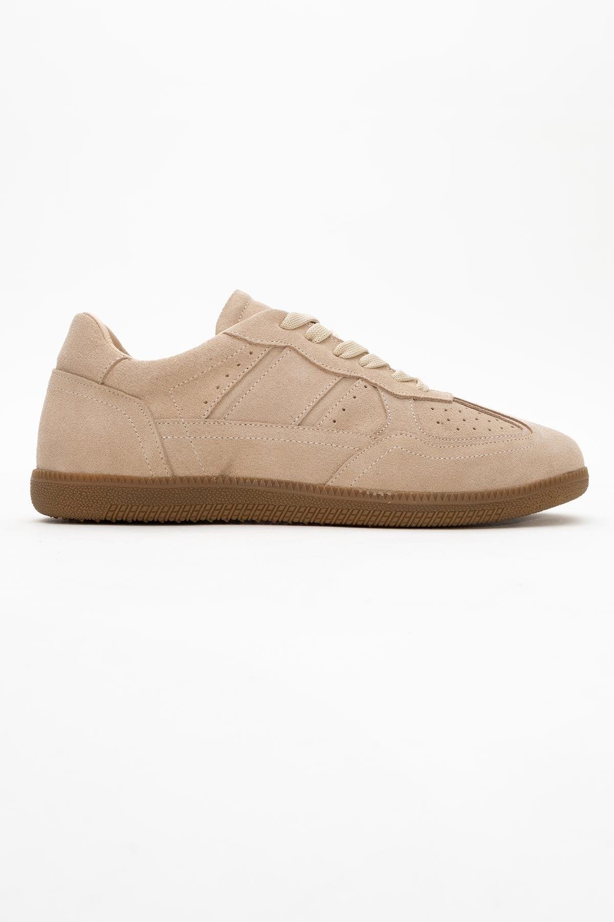 Aurel - Beige Suede Leather Sneakers (Women)